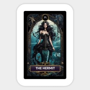 The Hermit Mermaid Tarot Card Sticker